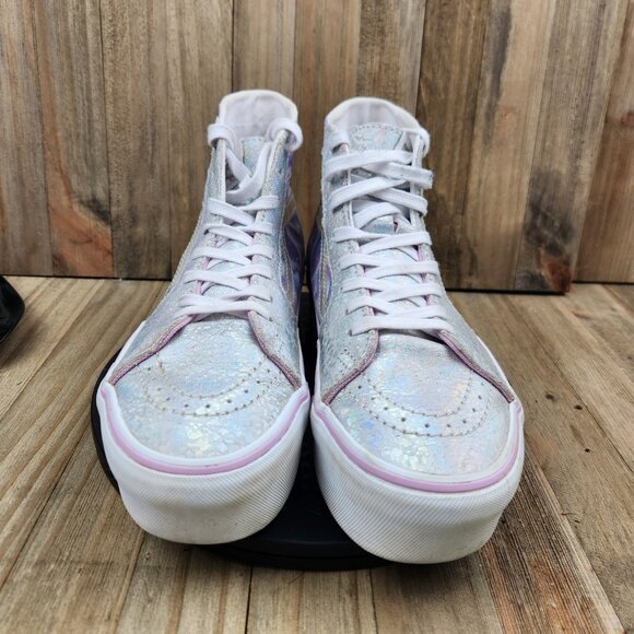 Womens Vans Sk8 Hi size 8.5 Butterfly Dreams Athletic Canvas Platform Shoes - Picture 2 of 8